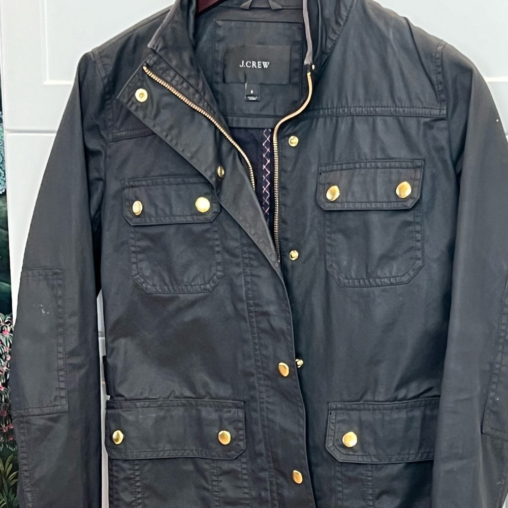 J. CREW Resin-Coated Twill Field Jacket